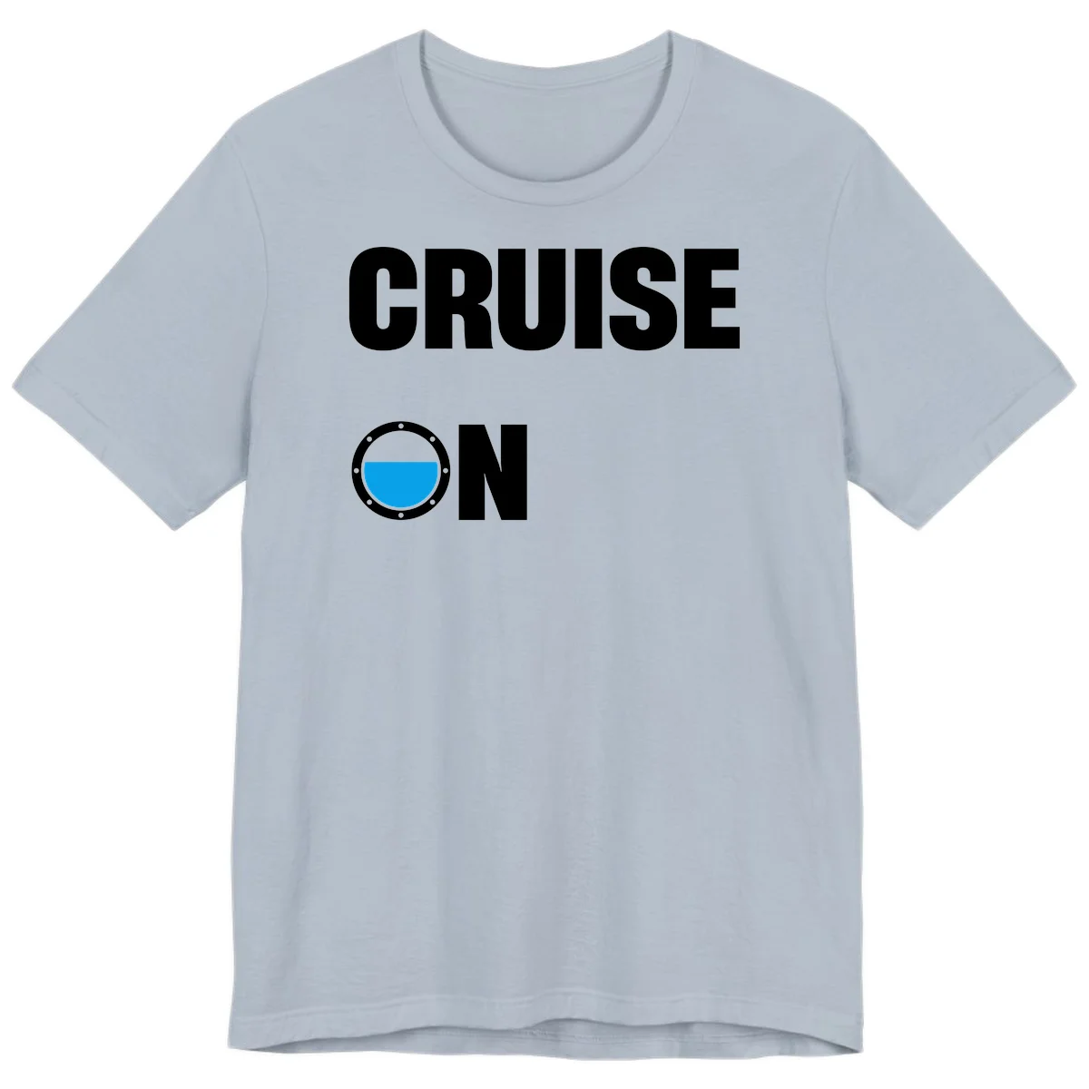 Cruise On Porthole Premium T-Shirt in Light Blue