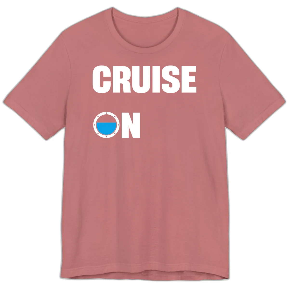 Cruise On Porthole Premium T-Shirt in Mauve