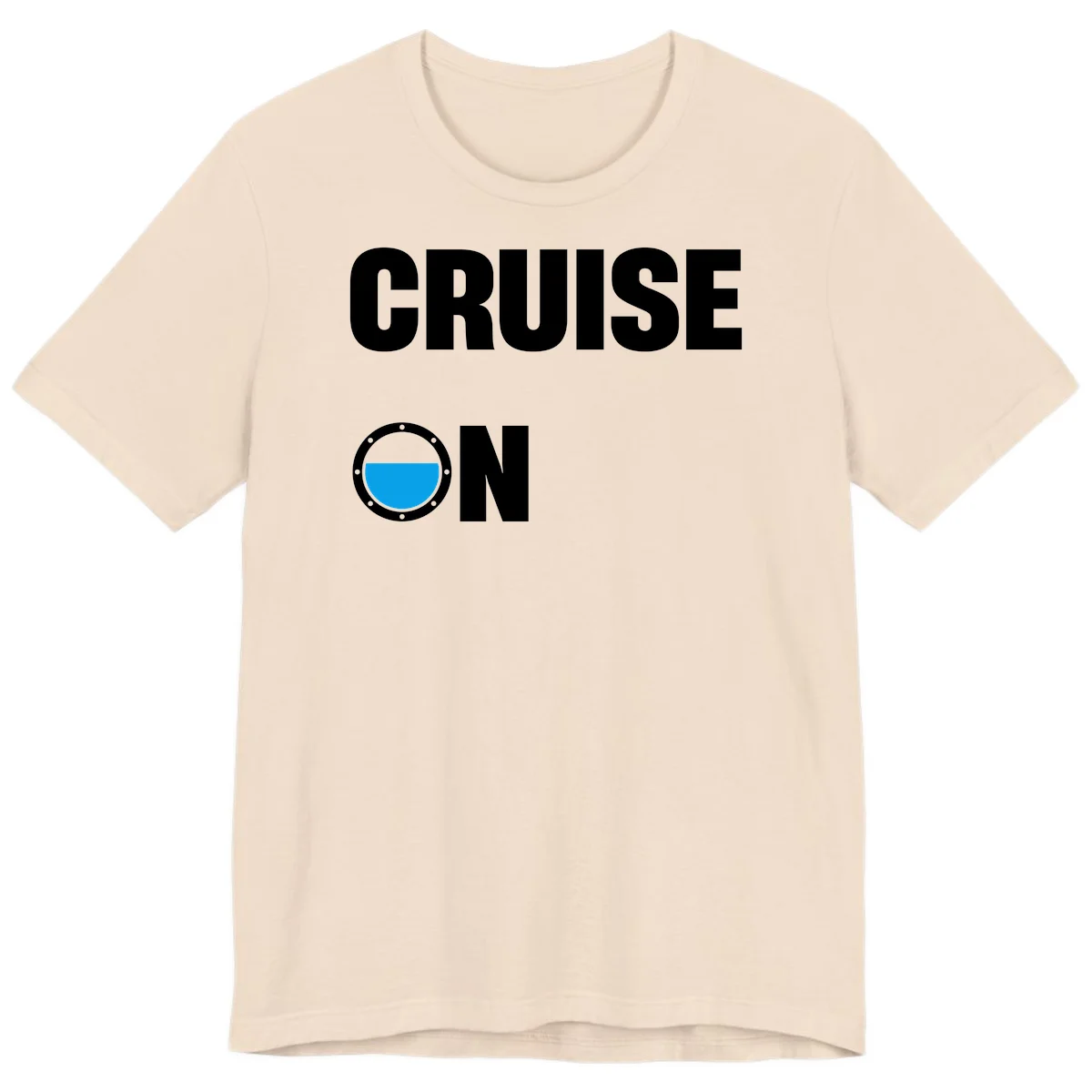 Cruise On Porthole Premium T-Shirt in Soft Cream