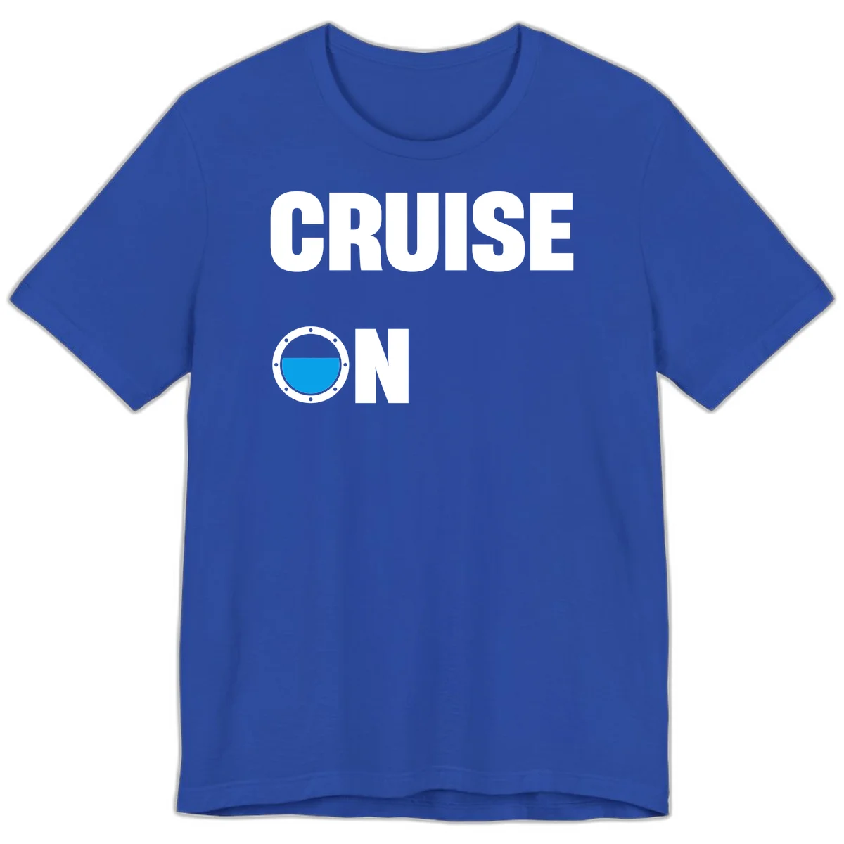 Cruise On Porthole Premium T-Shirt in True Royal