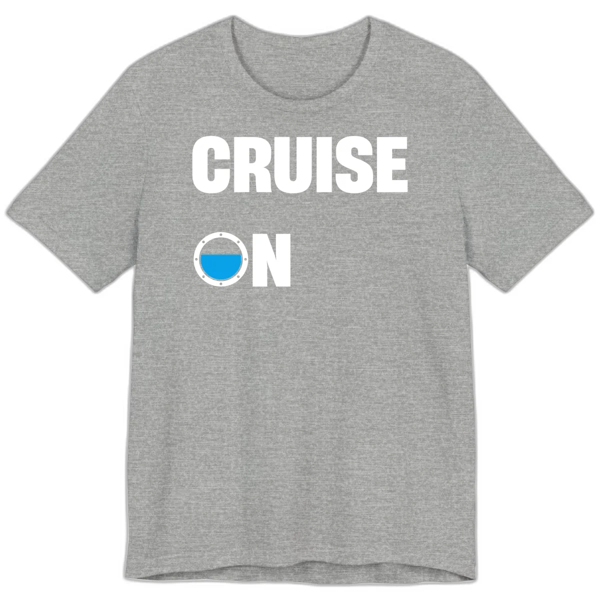 Cruise On Porthole Premium T-Shirt in Athletic Heather
