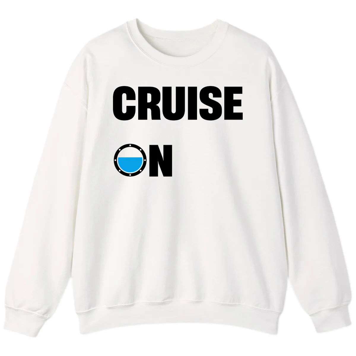 Cruise On Porthole Sweatshirt in White