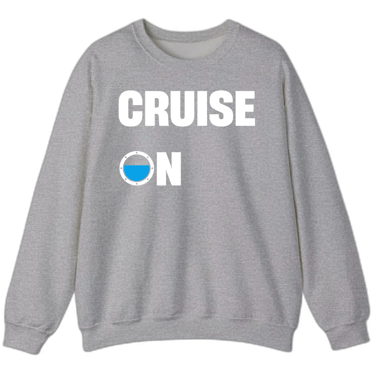 Cruise On Porthole Sweatshirt in Sport Grey