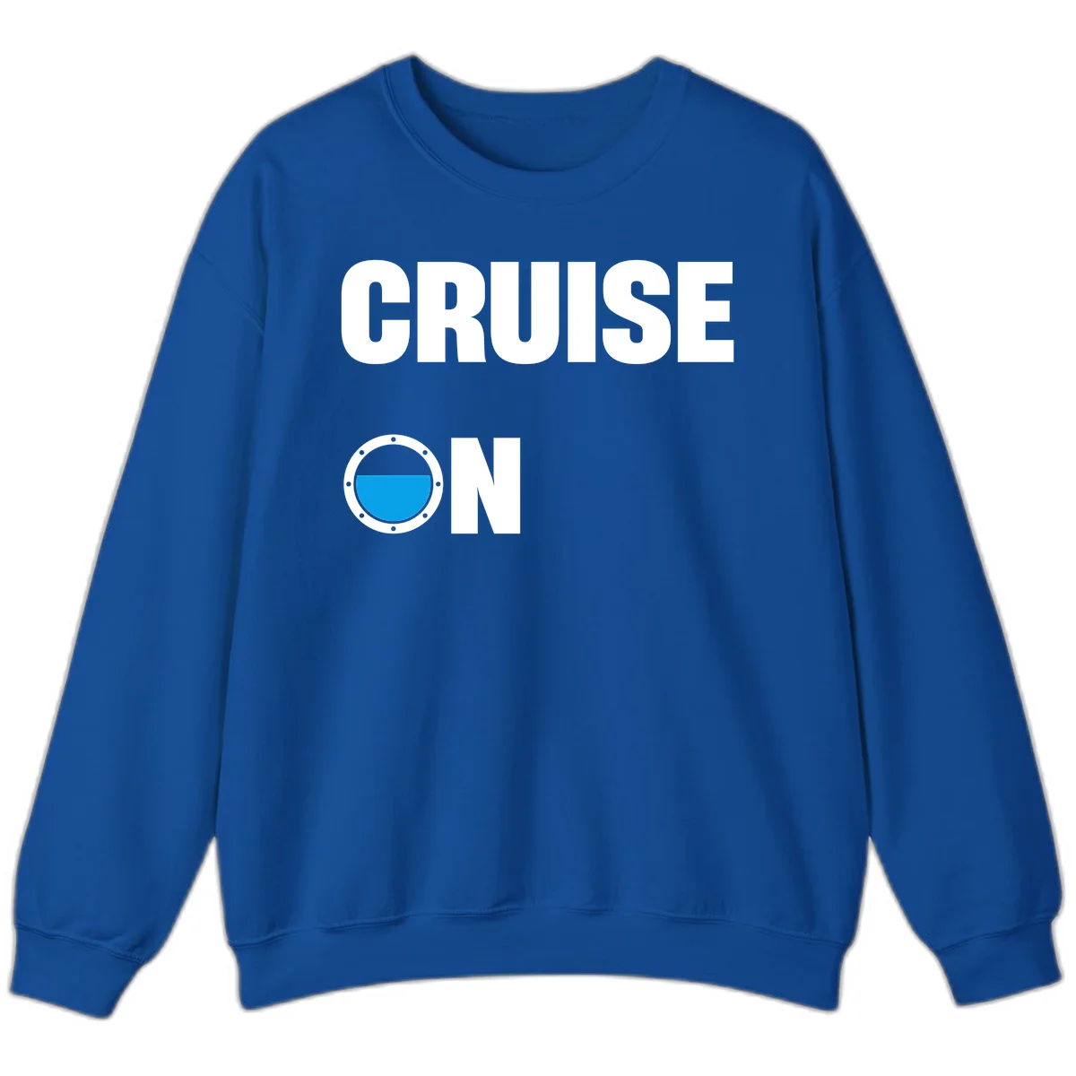 Cruise On Porthole Sweatshirt in Royal
