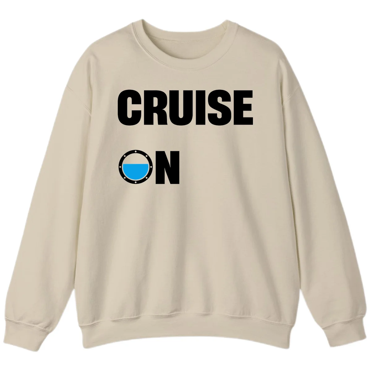 Cruise On Porthole Sweatshirt in Sand