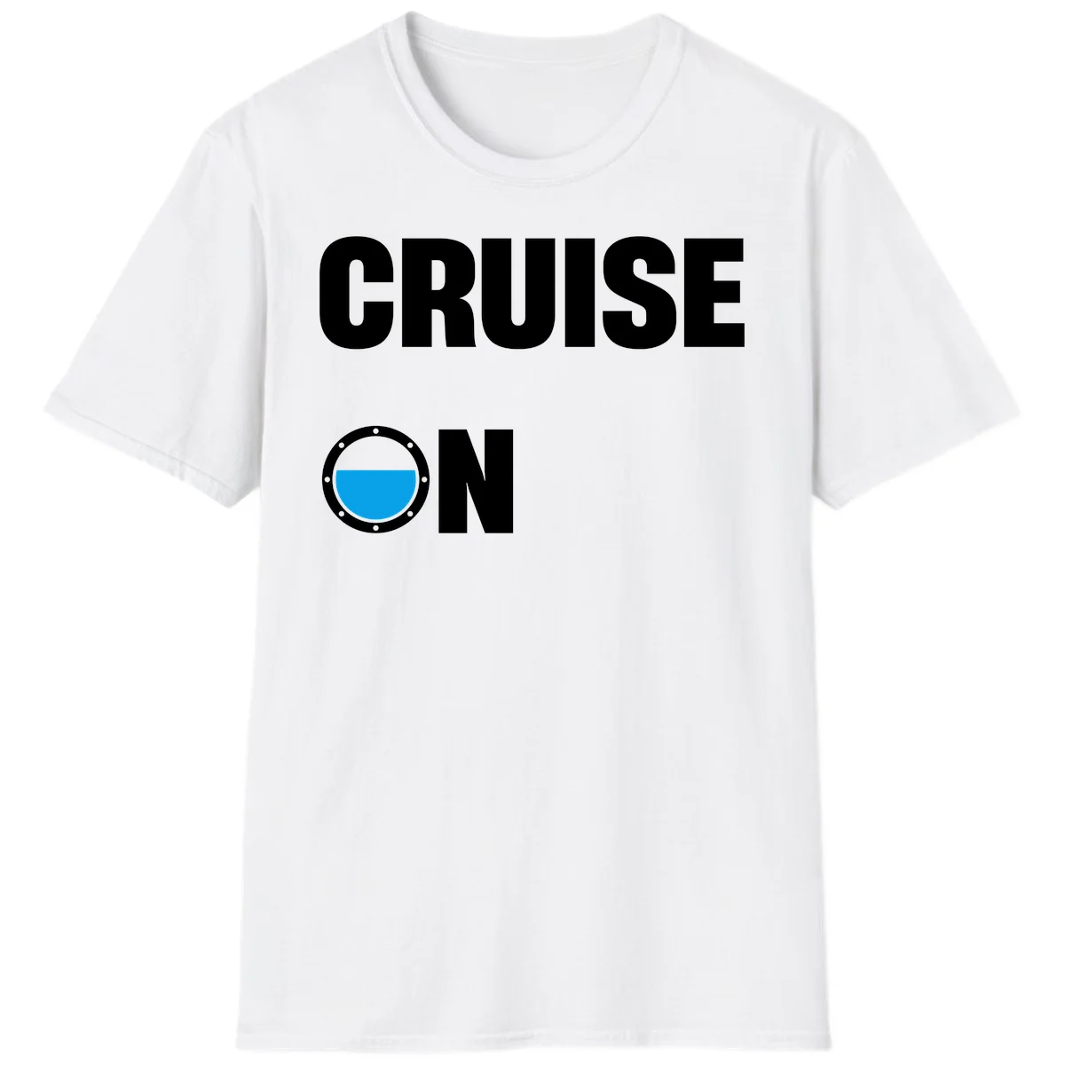 Cruise On Porthole T-Shirt in White