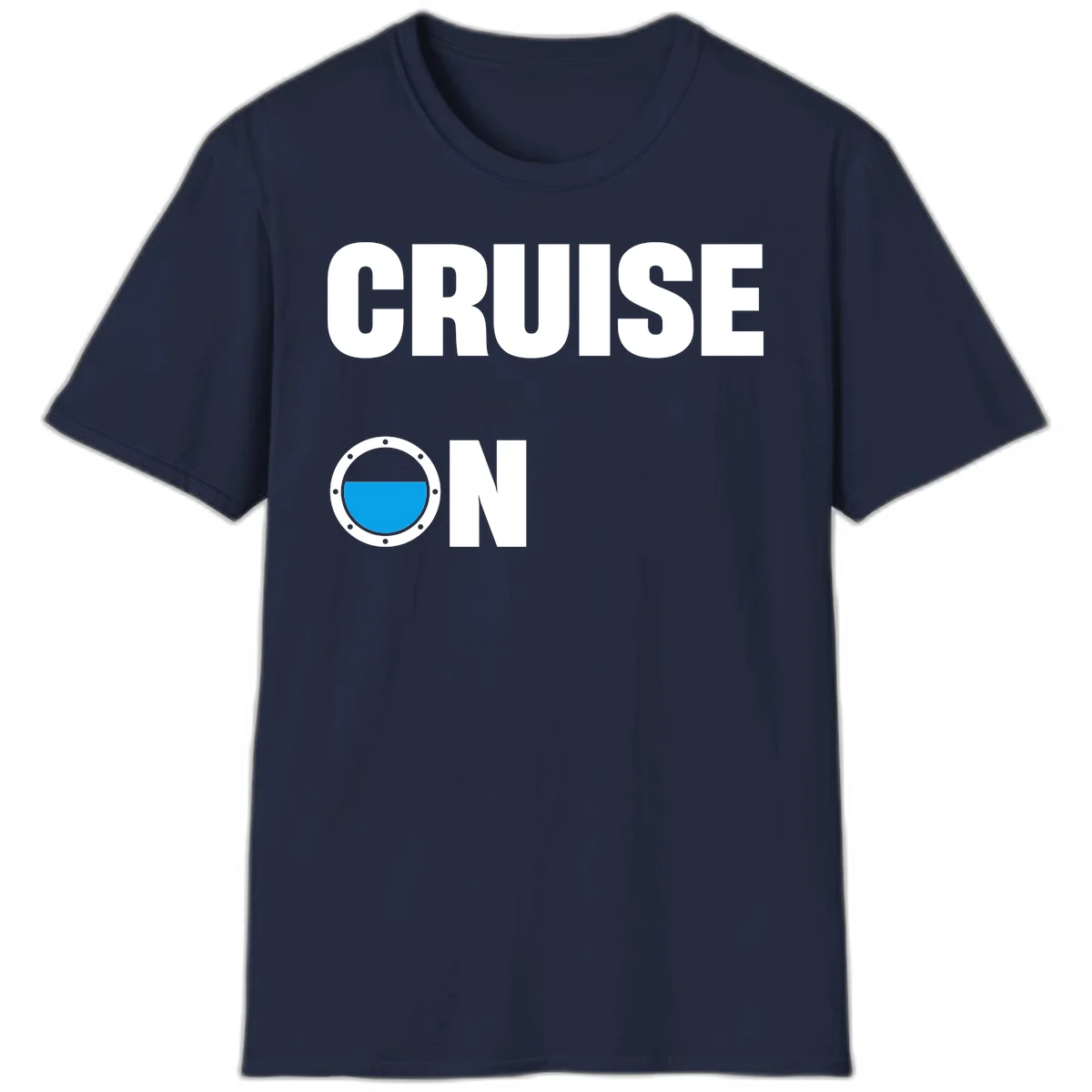 Cruise On Porthole T-Shirt in Navy