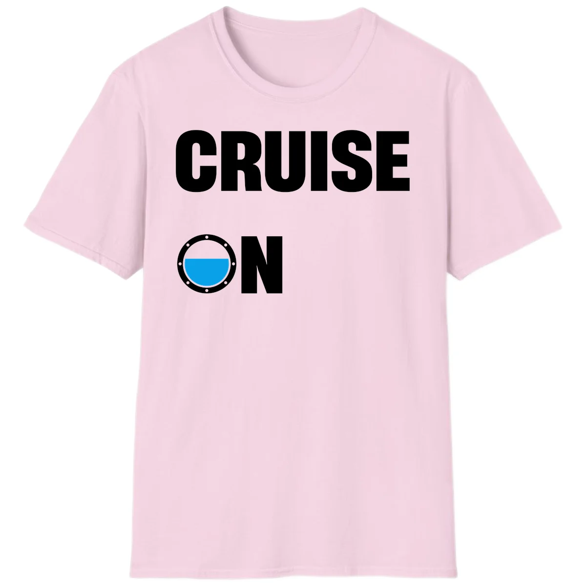 Cruise On Porthole T-Shirt in Light Pink