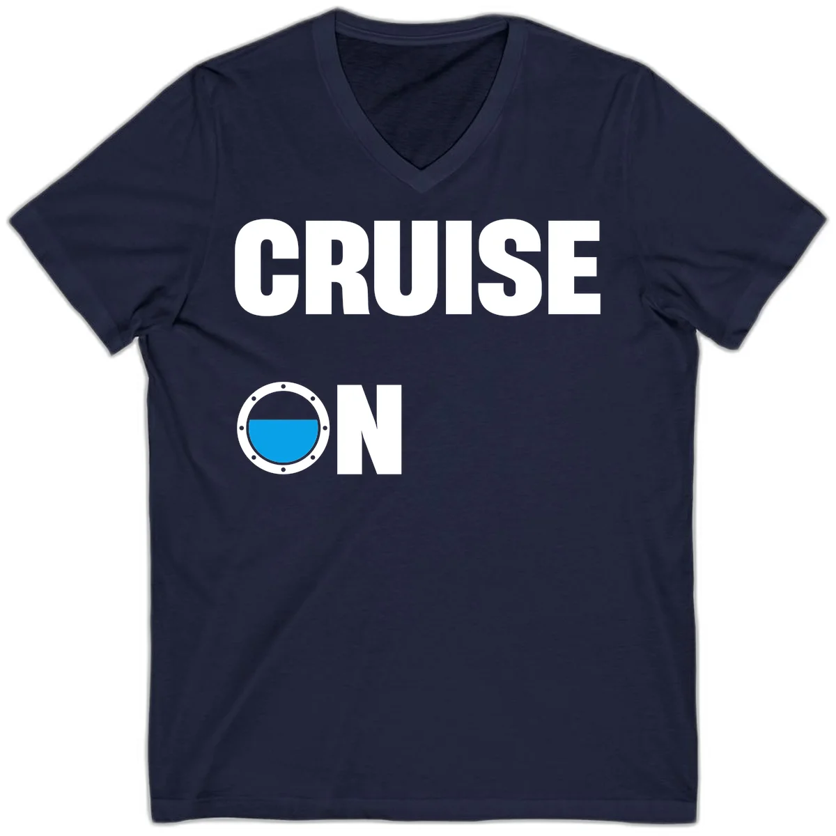 Cruise On Porthole V-Neck in Navy