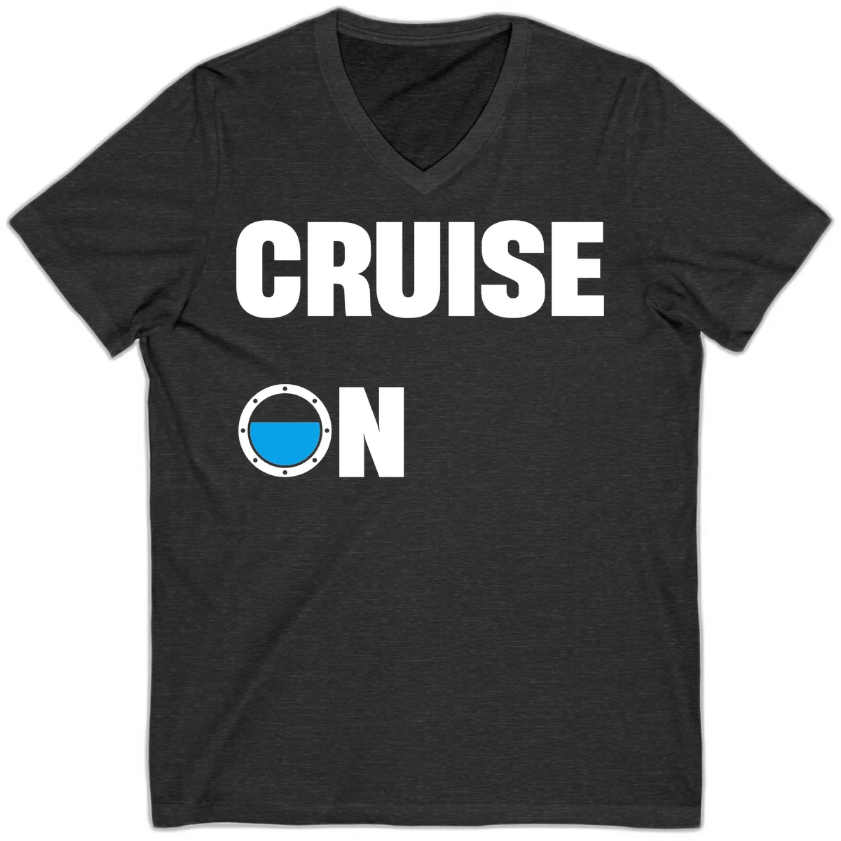 Cruise On Porthole V-Neck in Dark Grey Heather