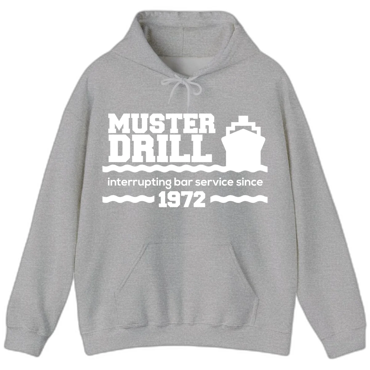 Muster Drill Interrupting Bar Service Since 1972 Hoodie in Sport Grey