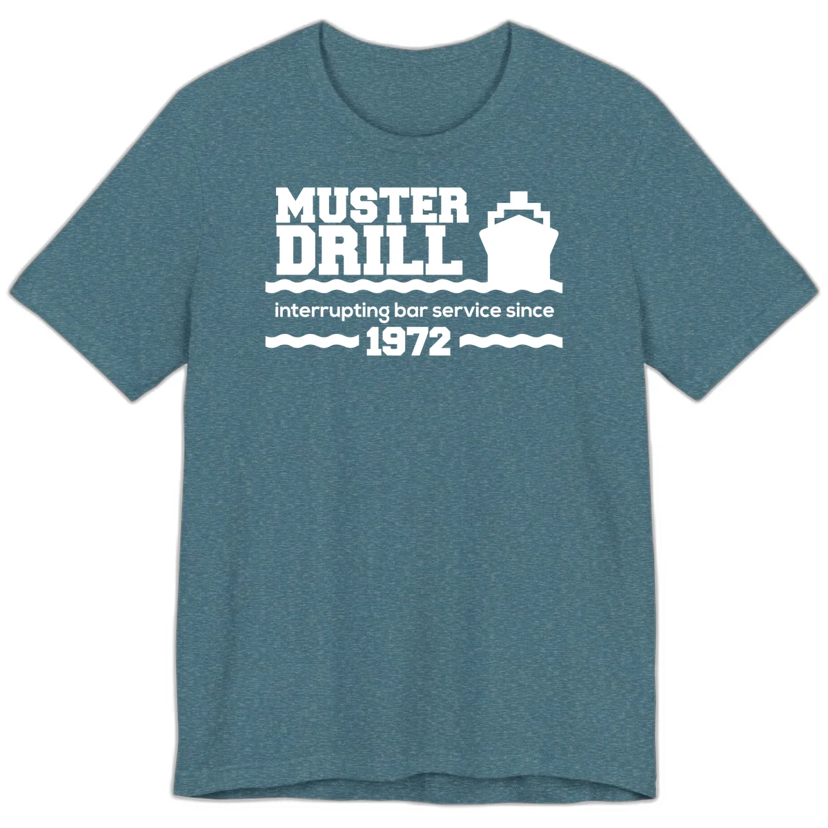 Muster Drill Interrupting Bar Service Since 1972 Premium T-Shirt in Heather Deep Teal
