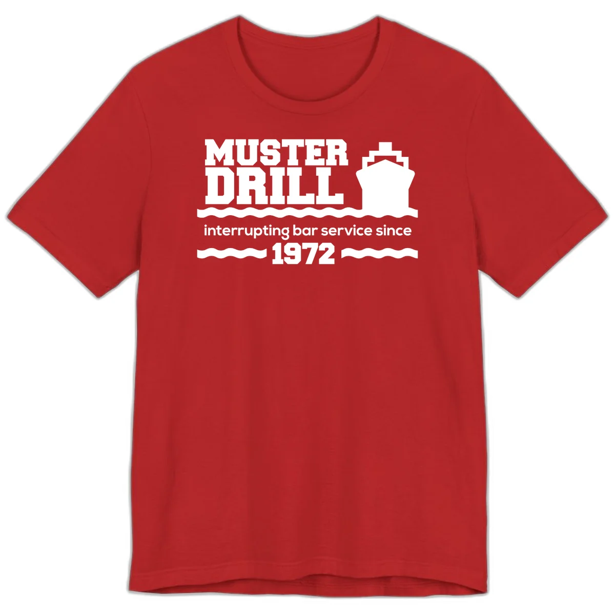Muster Drill Interrupting Bar Service Since 1972 Premium T-Shirt in Red