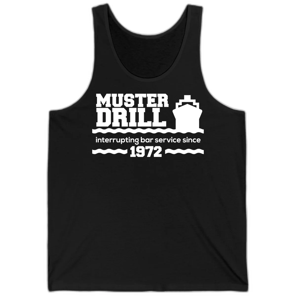 Muster Drill Interrupting Bar Service Since 1972 Tank in Black