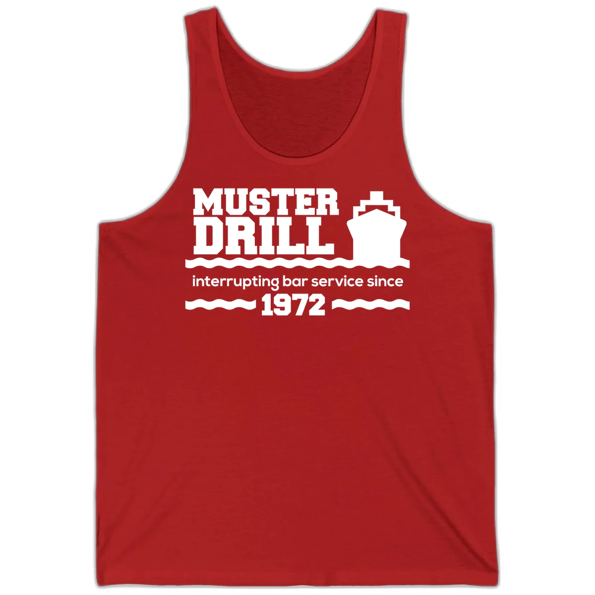 Muster Drill Interrupting Bar Service Since 1972 Tank in Red