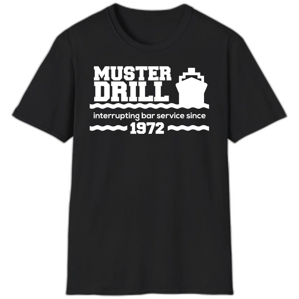 Muster Drill Interrupting Bar Service Since 1972 T-Shirt in Black