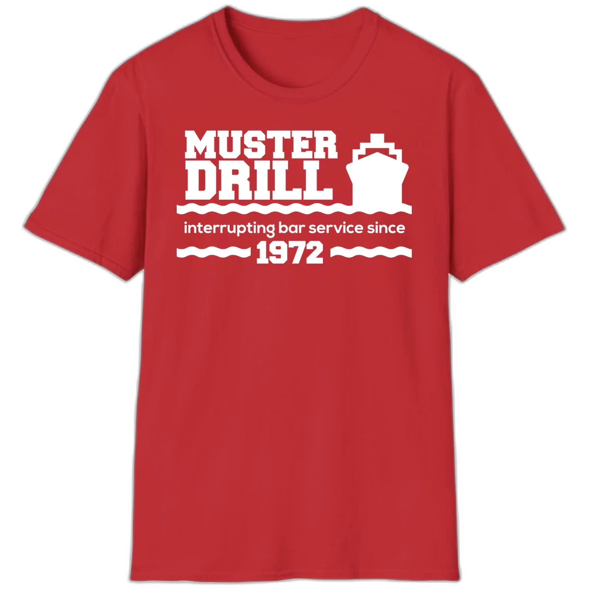 Muster Drill Interrupting Bar Service Since 1972 T-Shirt in Red