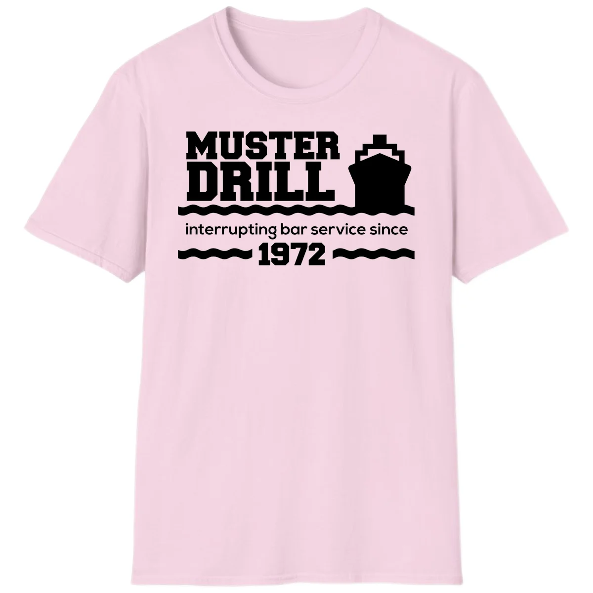 Muster Drill Interrupting Bar Service Since 1972 T-Shirt in Light Pink