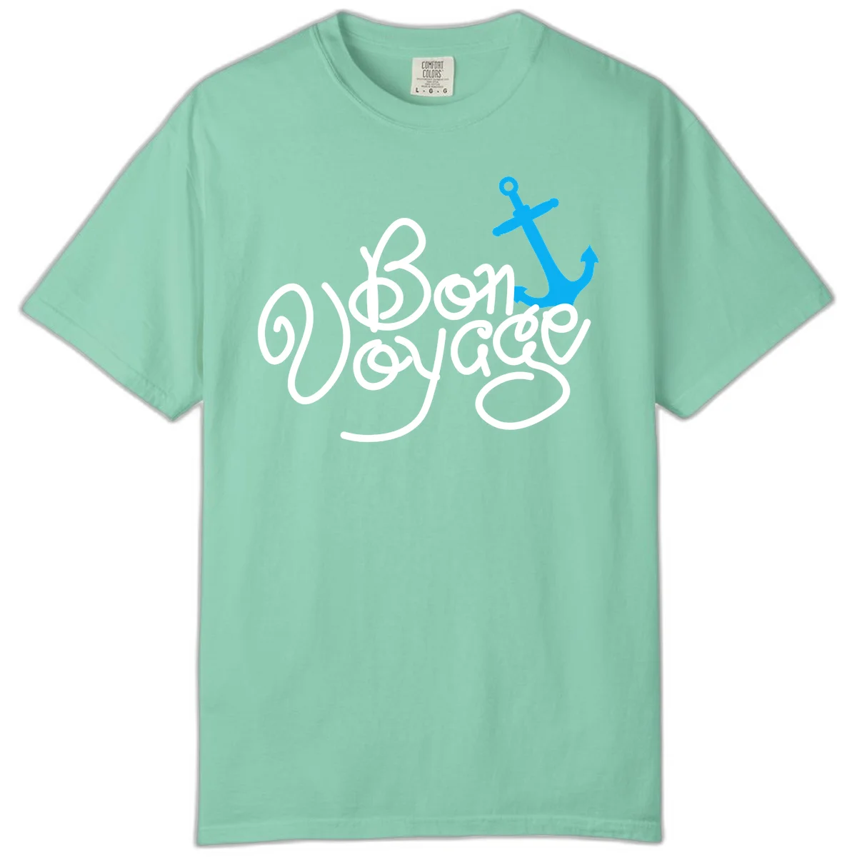 On Board Voyage Anchor Comfort Color T-Shirt in Island Reef