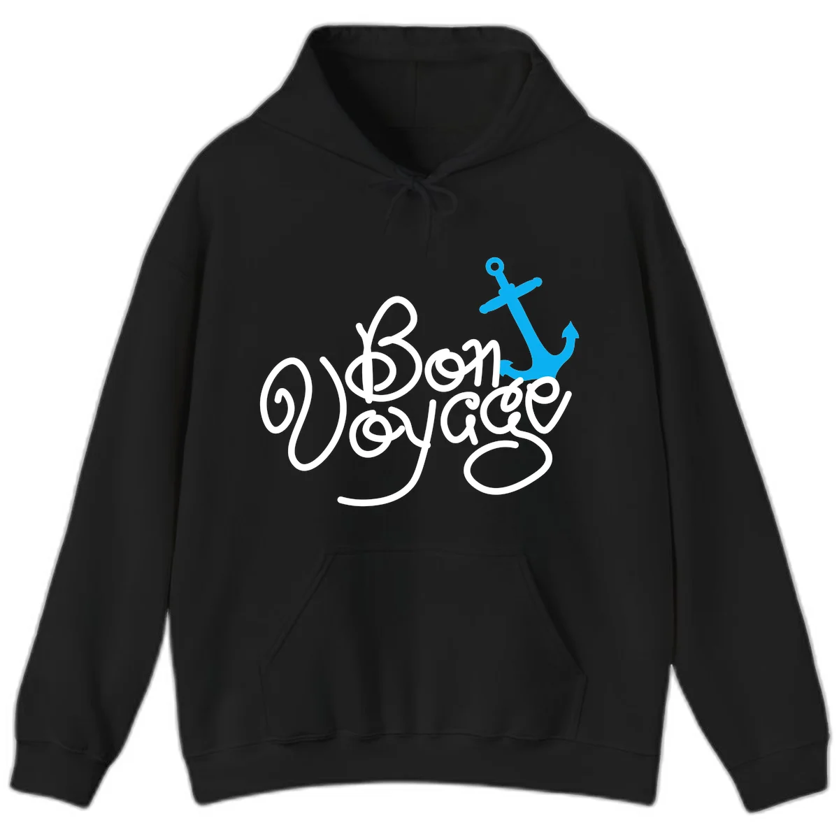 On Board Voyage Anchor Hoodie in Black