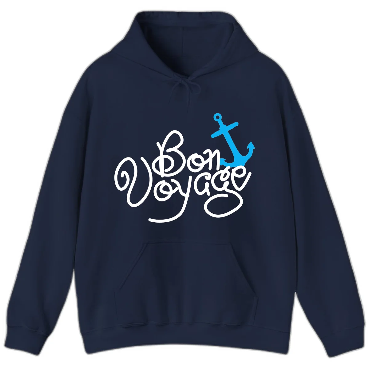 On Board Voyage Anchor Hoodie in Navy