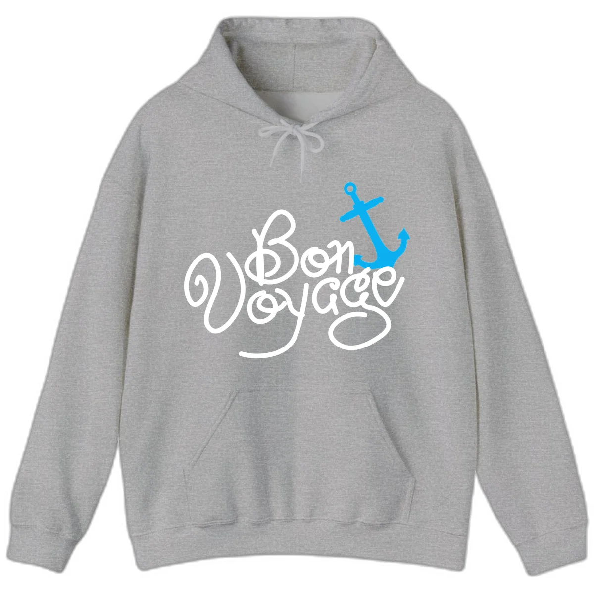 On Board Voyage Anchor Hoodie in Sport Grey