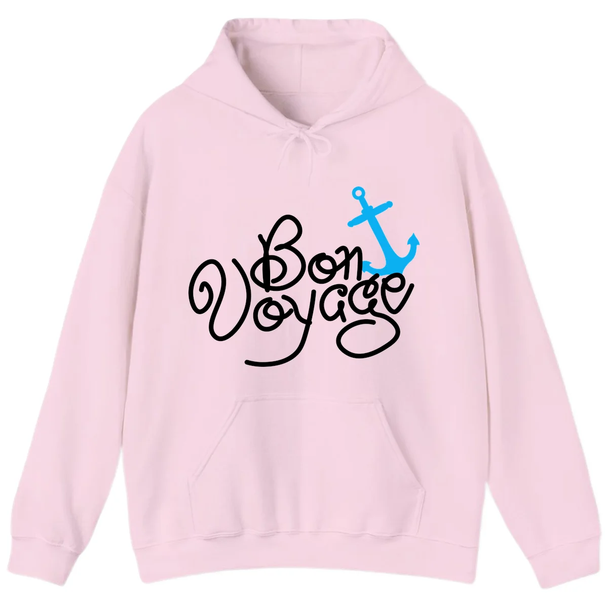 On Board Voyage Anchor Hoodie in Light Pink