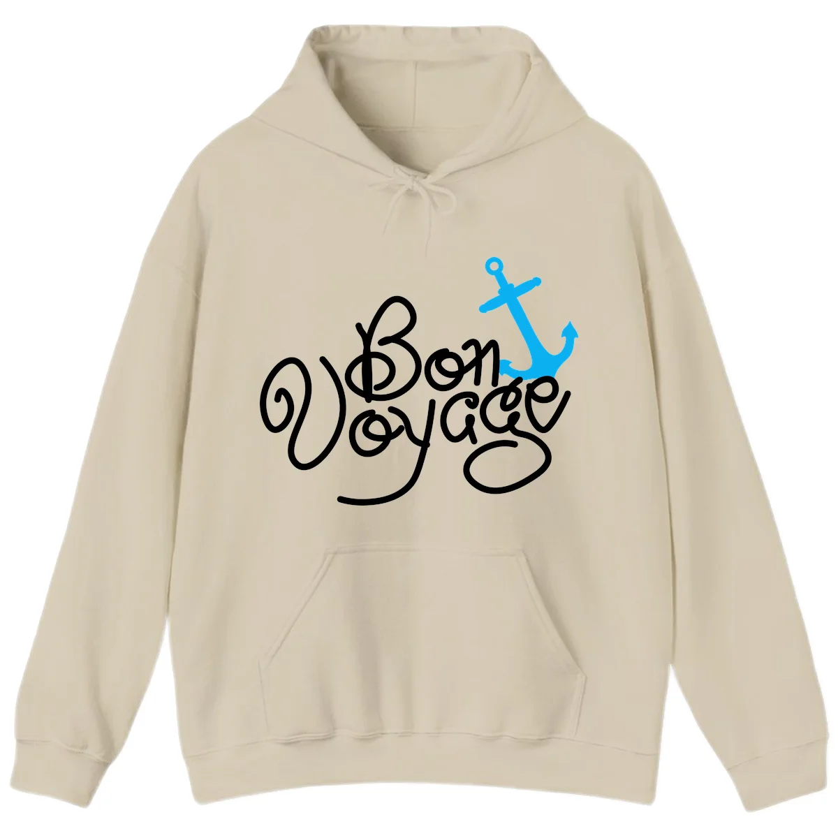 On Board Voyage Anchor Hoodie in Sand