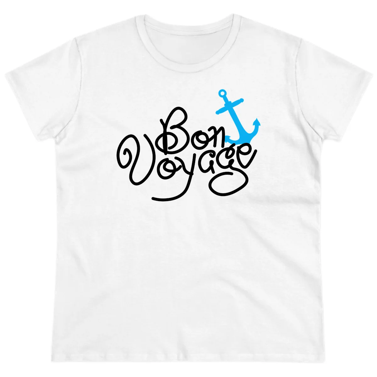 On Board Voyage Anchor Ladies Tee in White