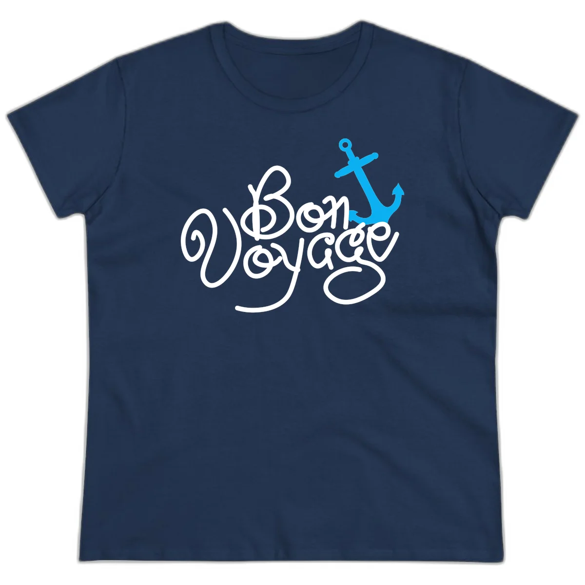 On Board Voyage Anchor Ladies Tee in Navy
