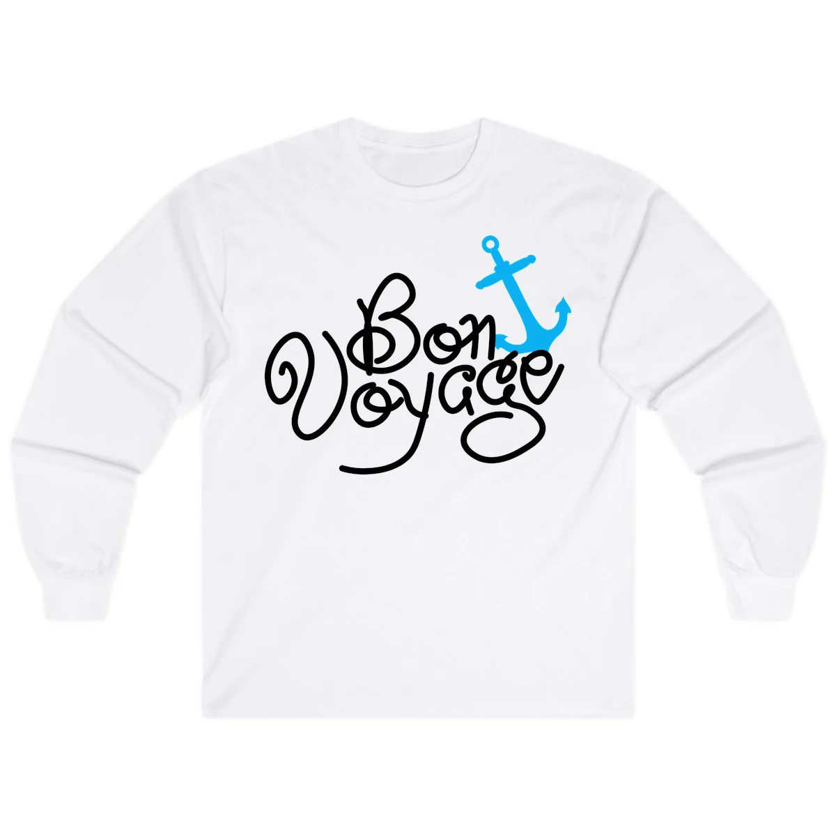 On Board Voyage Anchor Long Sleeve T-Shirt in White