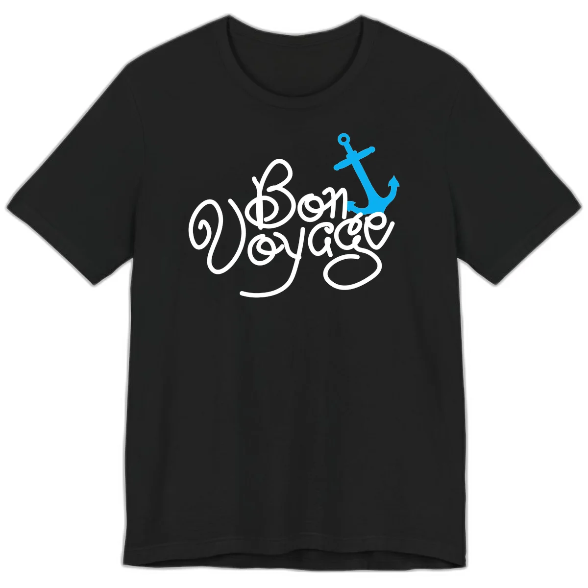 On Board Voyage Anchor Premium T-Shirt in Black