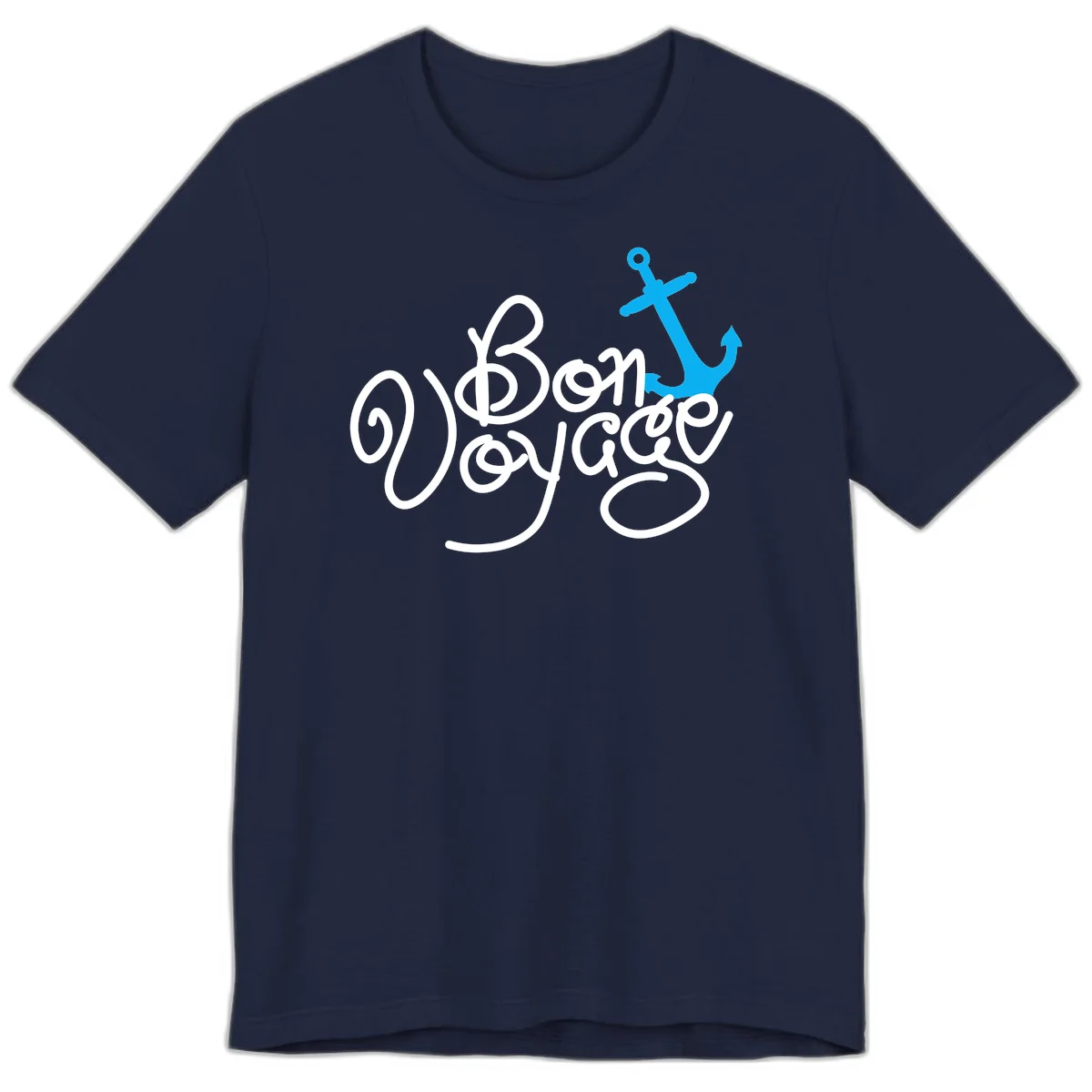 On Board Voyage Anchor Premium T-Shirt in Navy