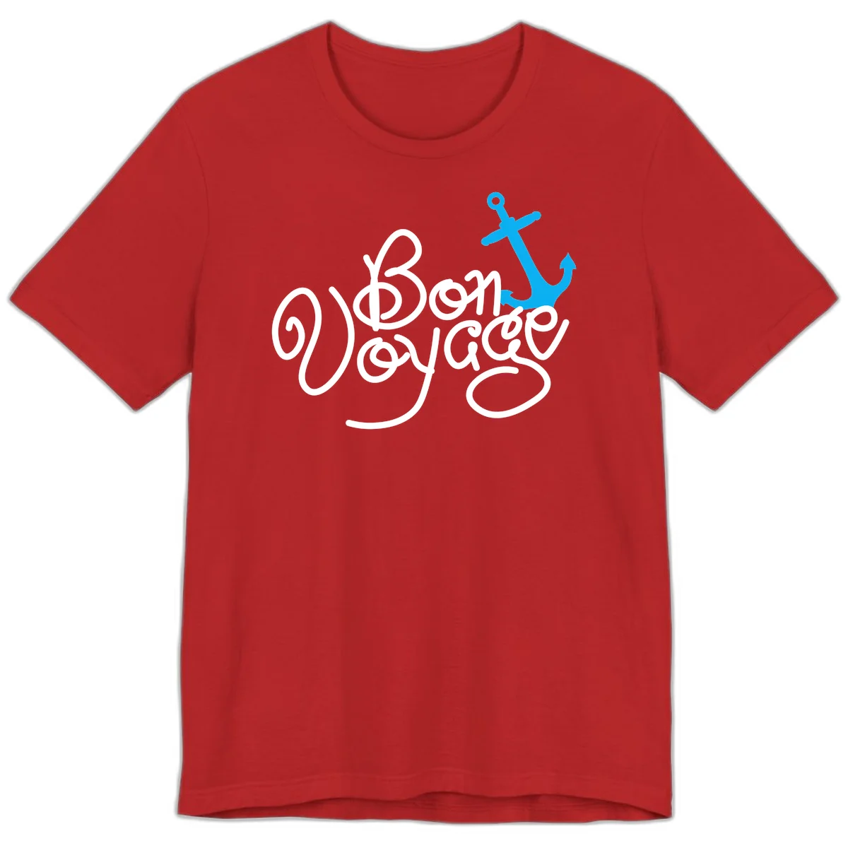 On Board Voyage Anchor Premium T-Shirt in Red