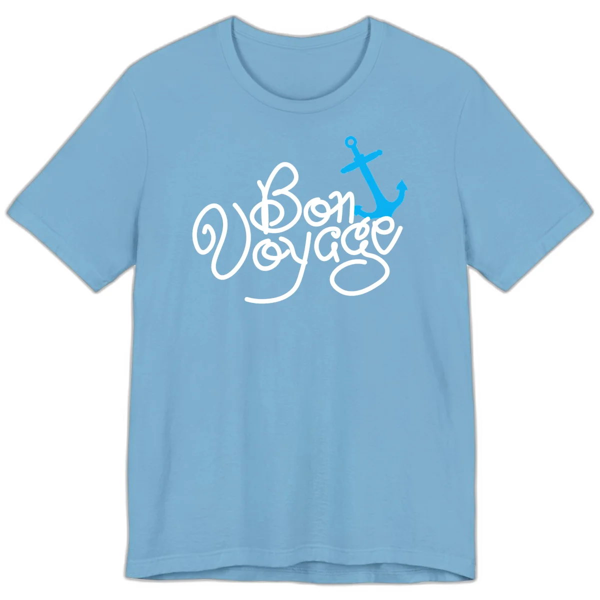 On Board Voyage Anchor Premium T-Shirt in Ocean Blue