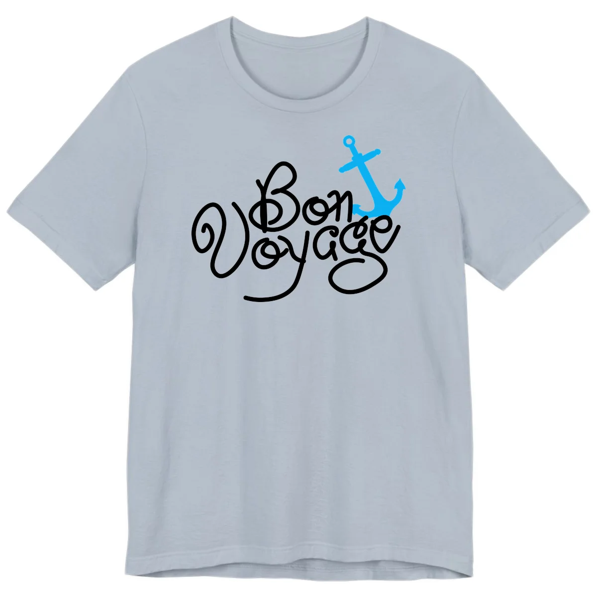 On Board Voyage Anchor Premium T-Shirt in Light Blue