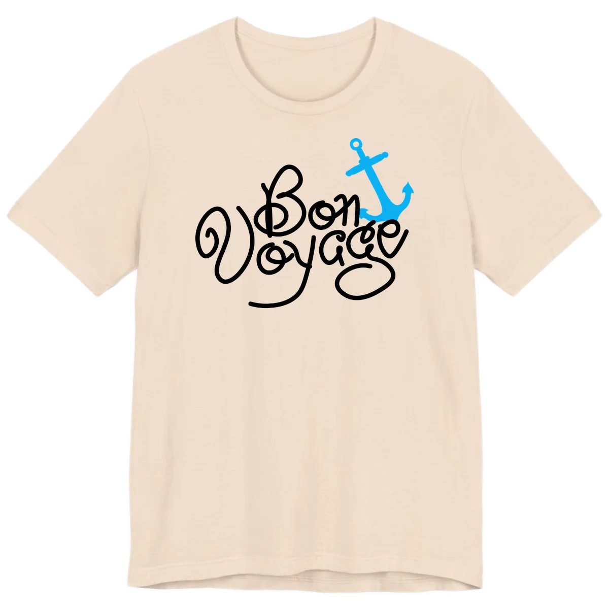 On Board Voyage Anchor Premium T-Shirt in Soft Cream