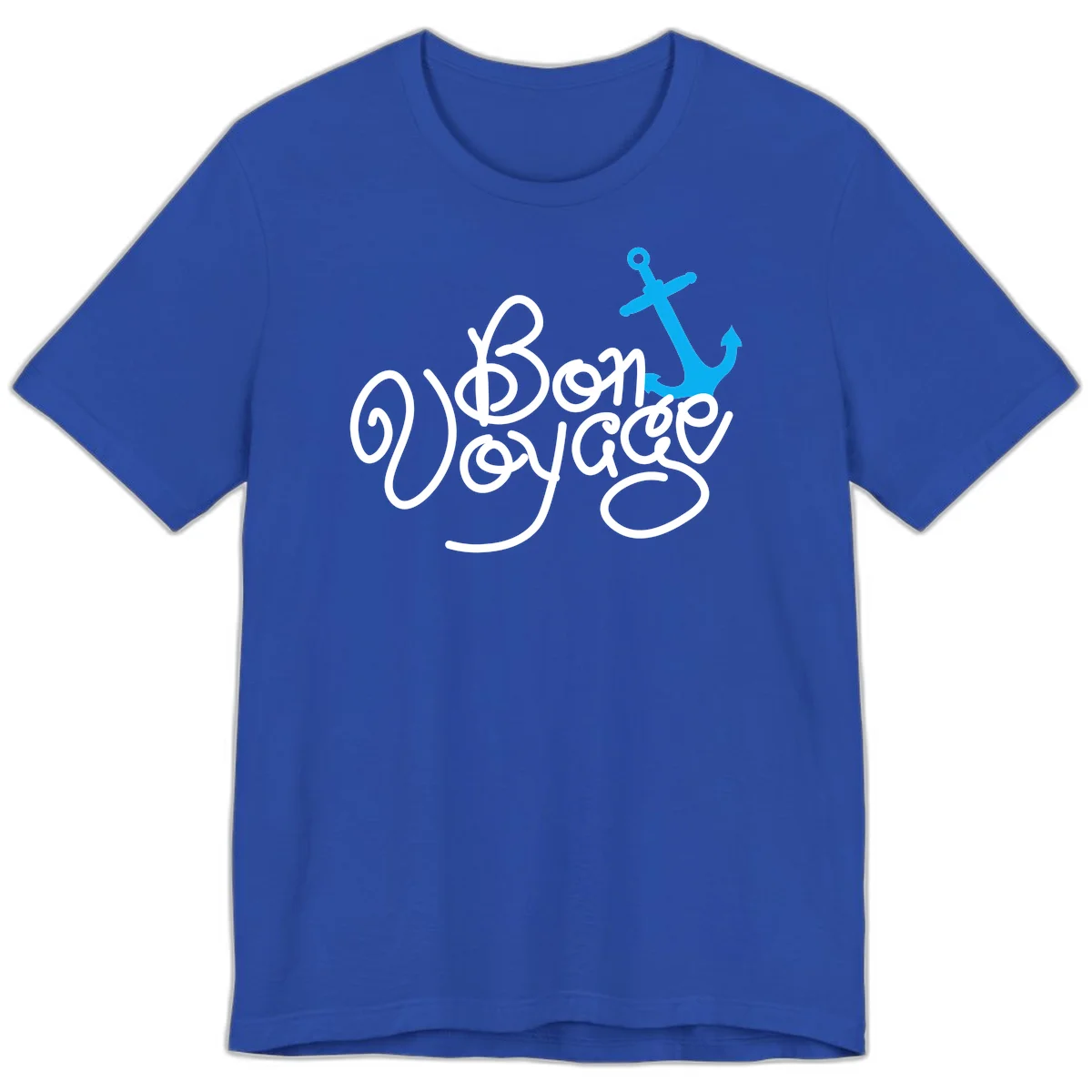 On Board Voyage Anchor Premium T-Shirt in True Royal