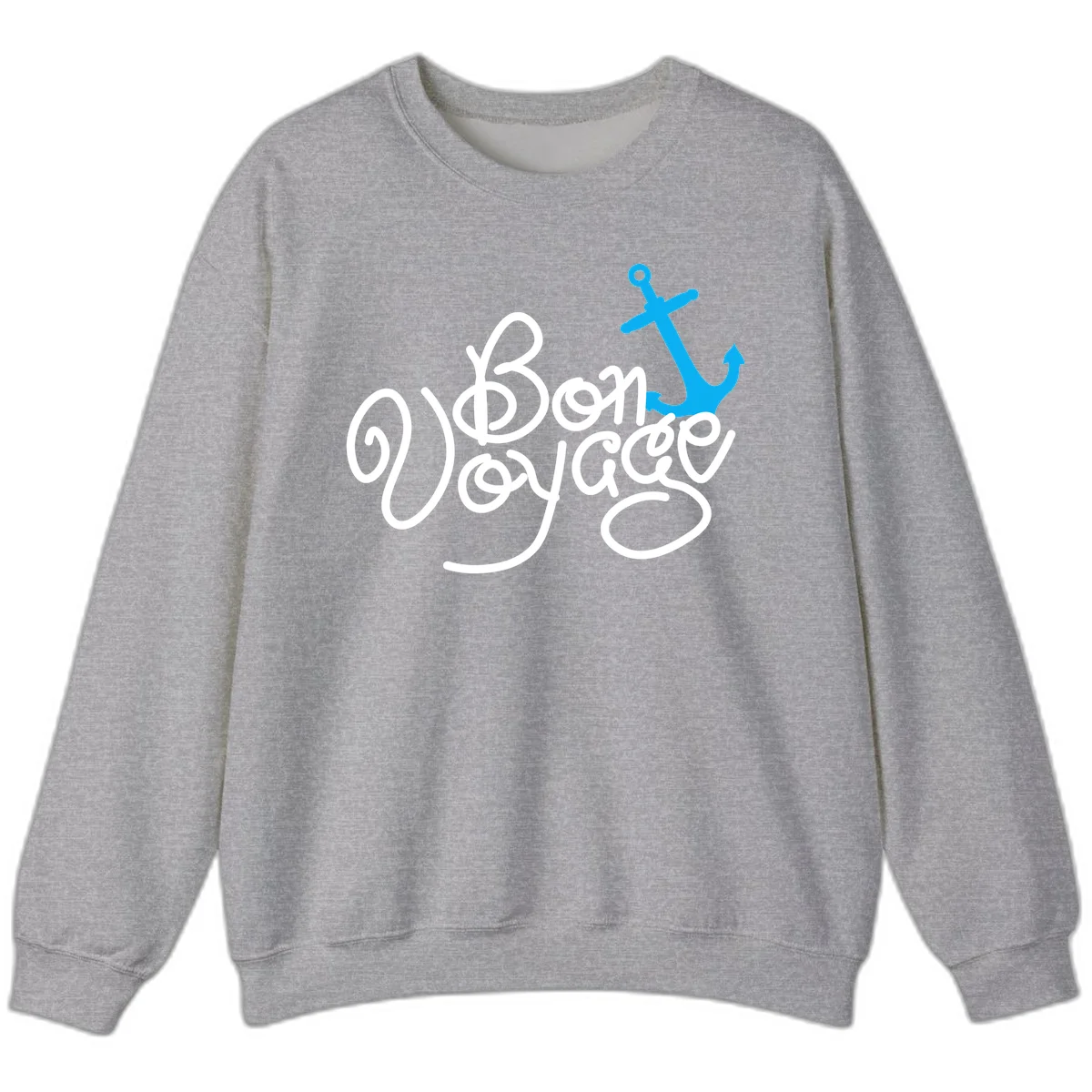 On Board Voyage Anchor Sweatshirt in Sport Grey