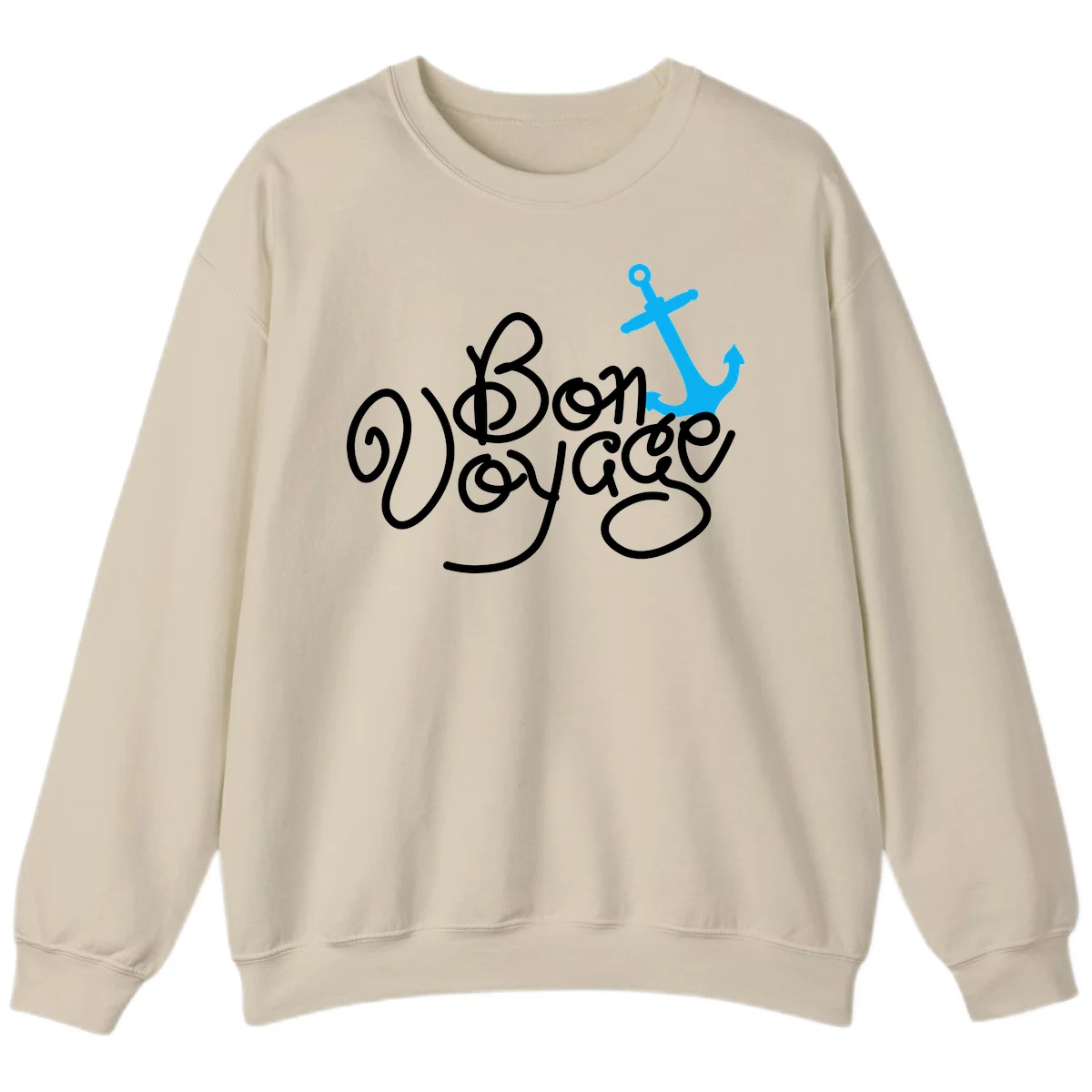 On Board Voyage Anchor Sweatshirt in Sand