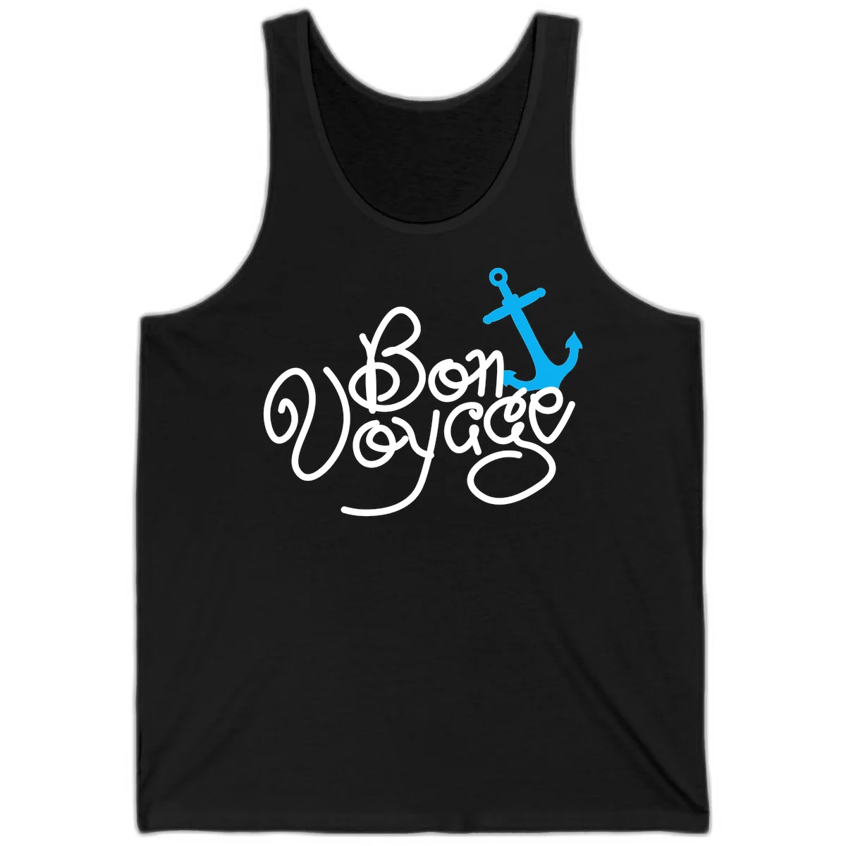 On Board Voyage Anchor Tank Top in Black
