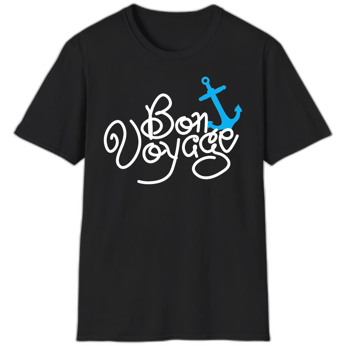 On Board Voyage Anchor T-Shirt in Black