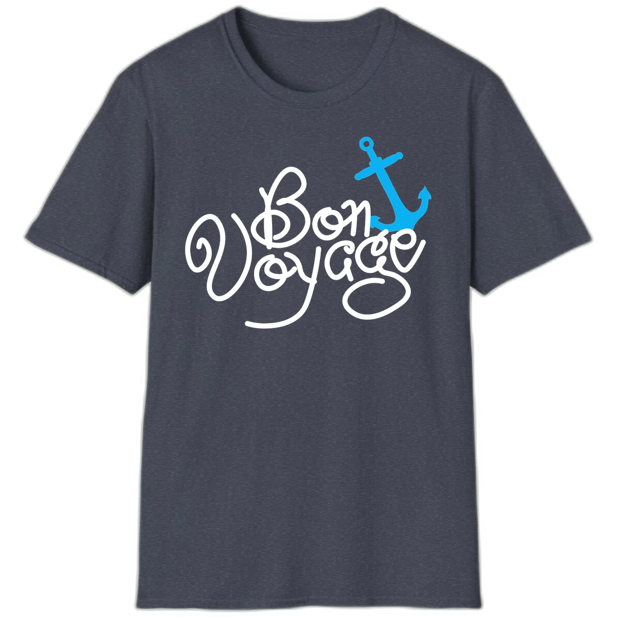 On Board Voyage Anchor T-Shirt in Heather Navy