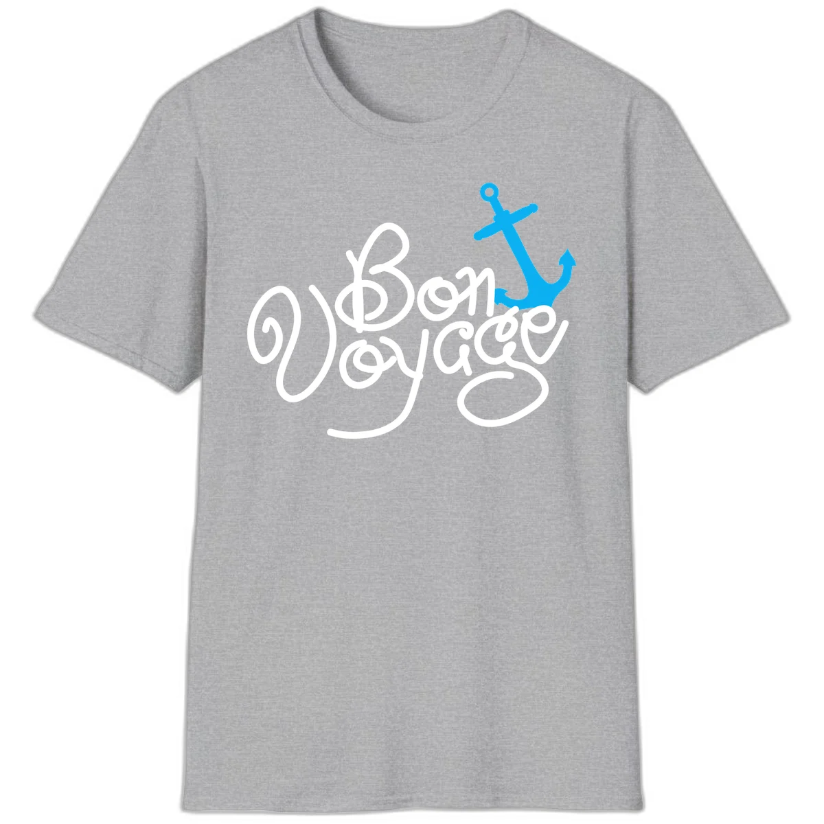 On Board Voyage Anchor T-Shirt in Sport Grey