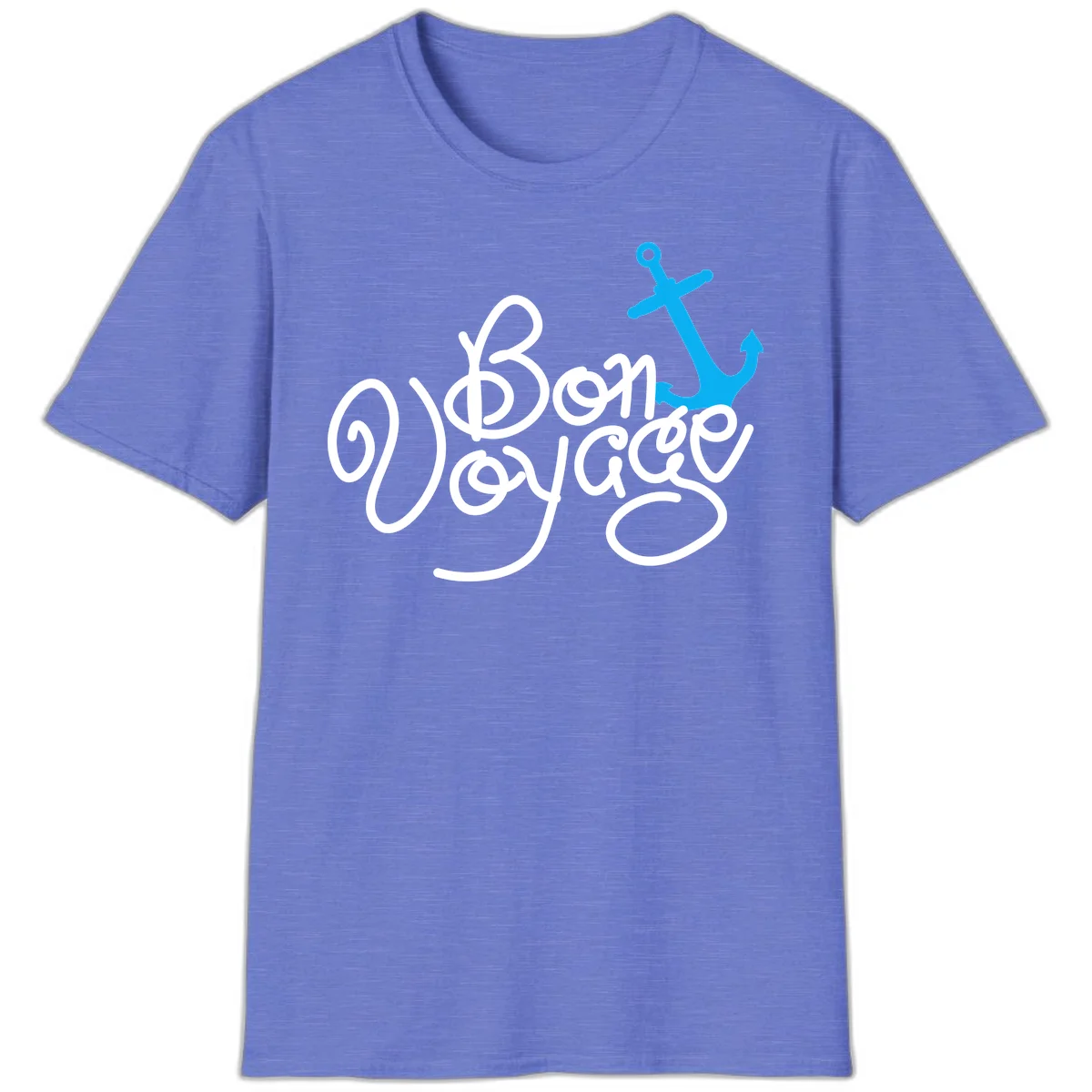 On Board Voyage Anchor T-Shirt in Heather Royal