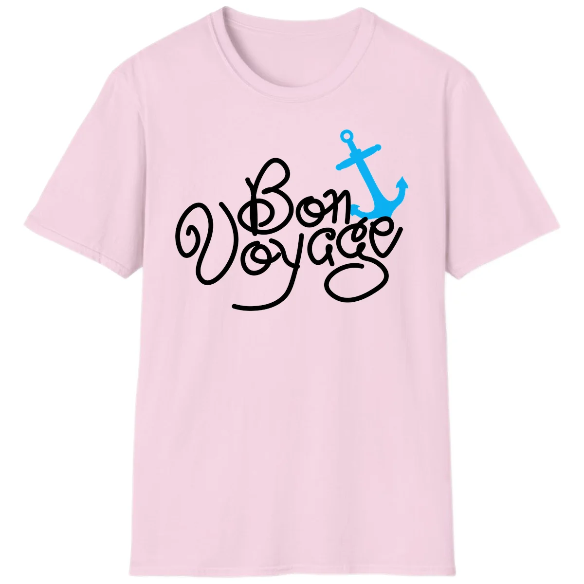 On Board Voyage Anchor T-Shirt in Light Pink