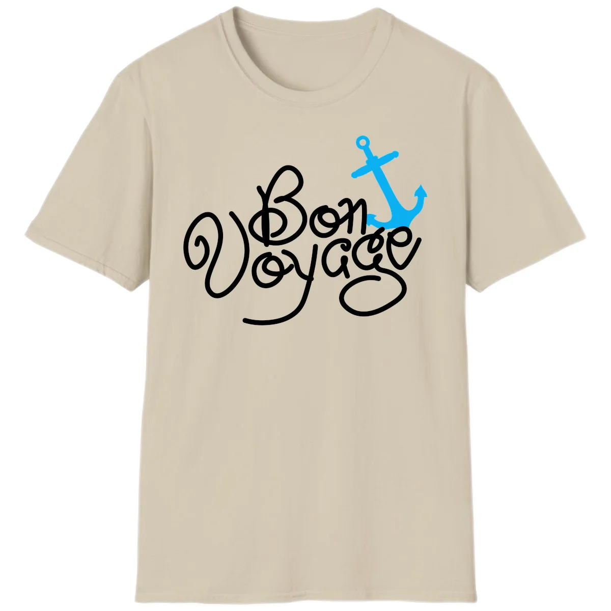 On Board Voyage Anchor T-Shirt in Sand
