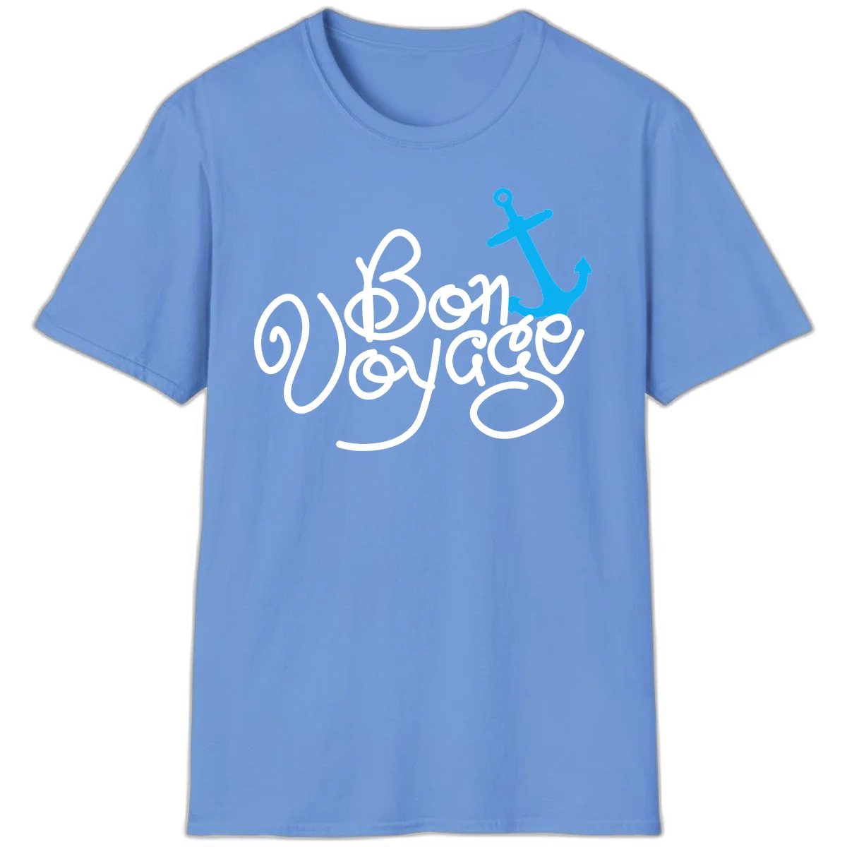 On Board Voyage Anchor T-Shirt in Carolina Blue