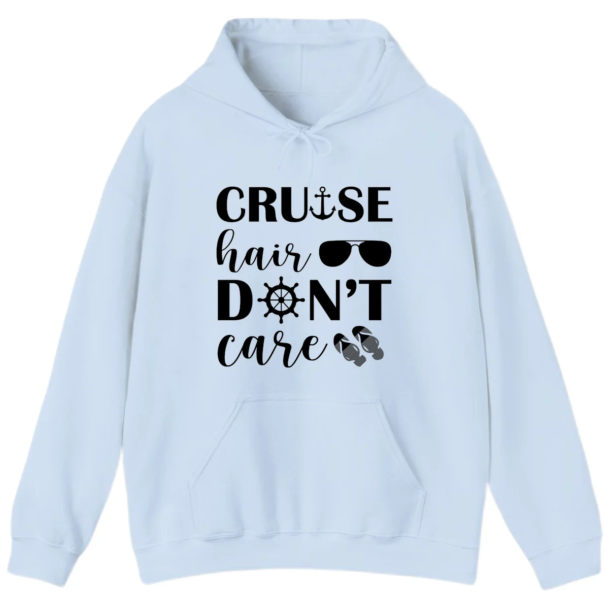 Cruise Hair Don't Care Hoodie in Light Blue