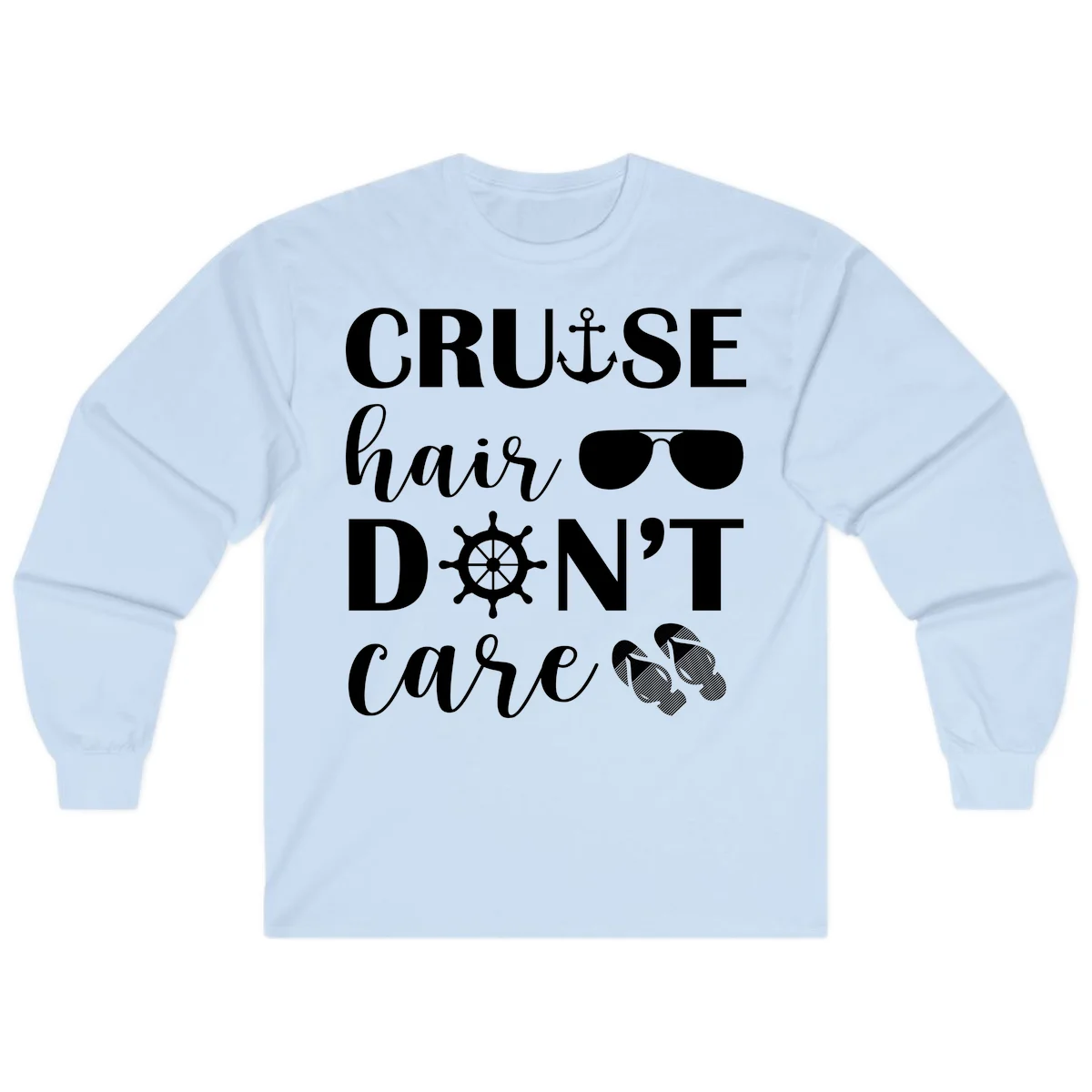 Cruise Hair Don't Care Long Sleeve in Light Blue